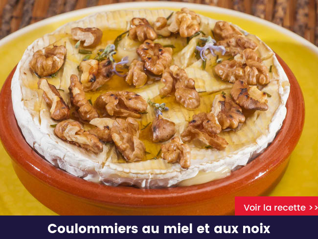 Coulommiers au miel et aux noix